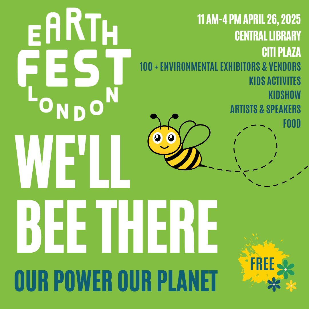 ULLdn's tweet image. We will BEE at EarthFest London today from 11–4! Come learn about our Green Awards (maybe even nominate a person or project while you&apos;re here), and don&apos;t forget to stop by the other booths (including some of our member orgs) or catch a speaker/performance!