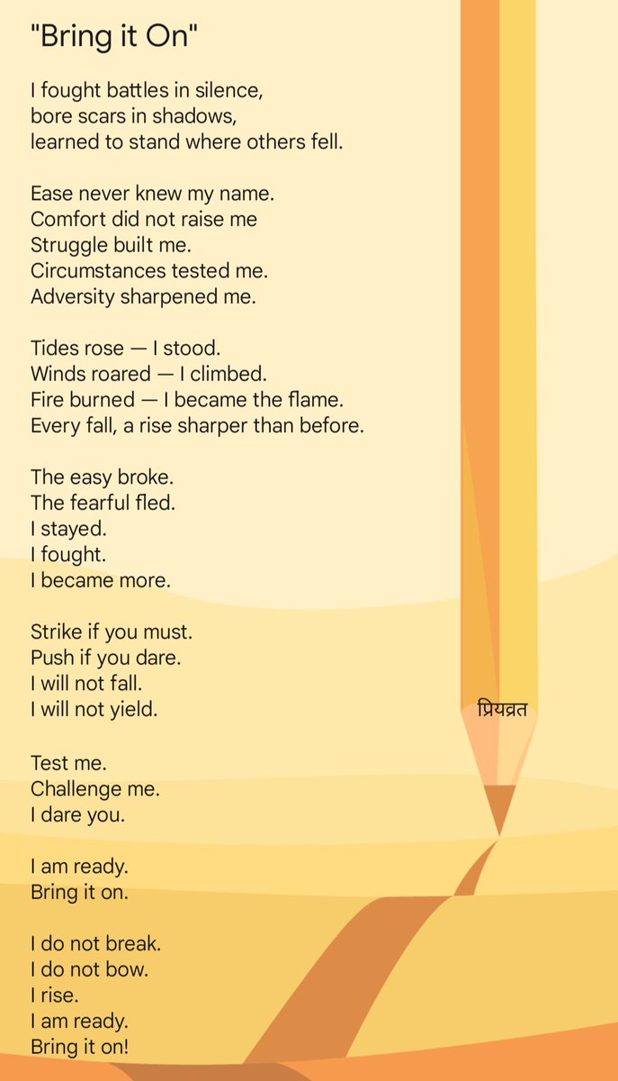 "Bring it on!"
#struggle2success