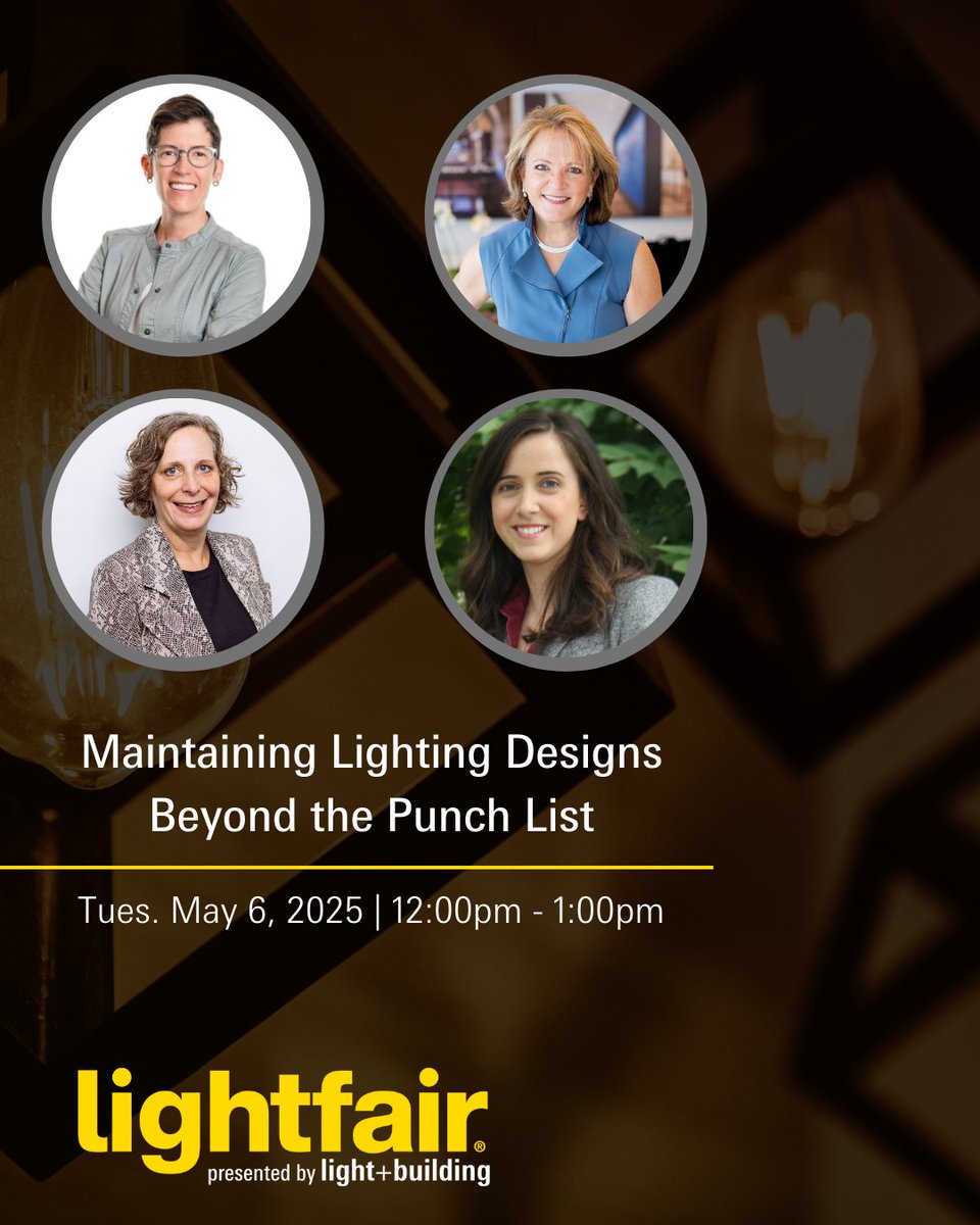 🌟 Join Us for a Dynamic Discussion on the Future of LED Design! In this session, we’ll explore real-world data and projects that highlight the importance of prioritizing replaceable components in LED design. Register now! xpressreg.net/register/LITE0…

#Lightfair25 #FutureofLighting