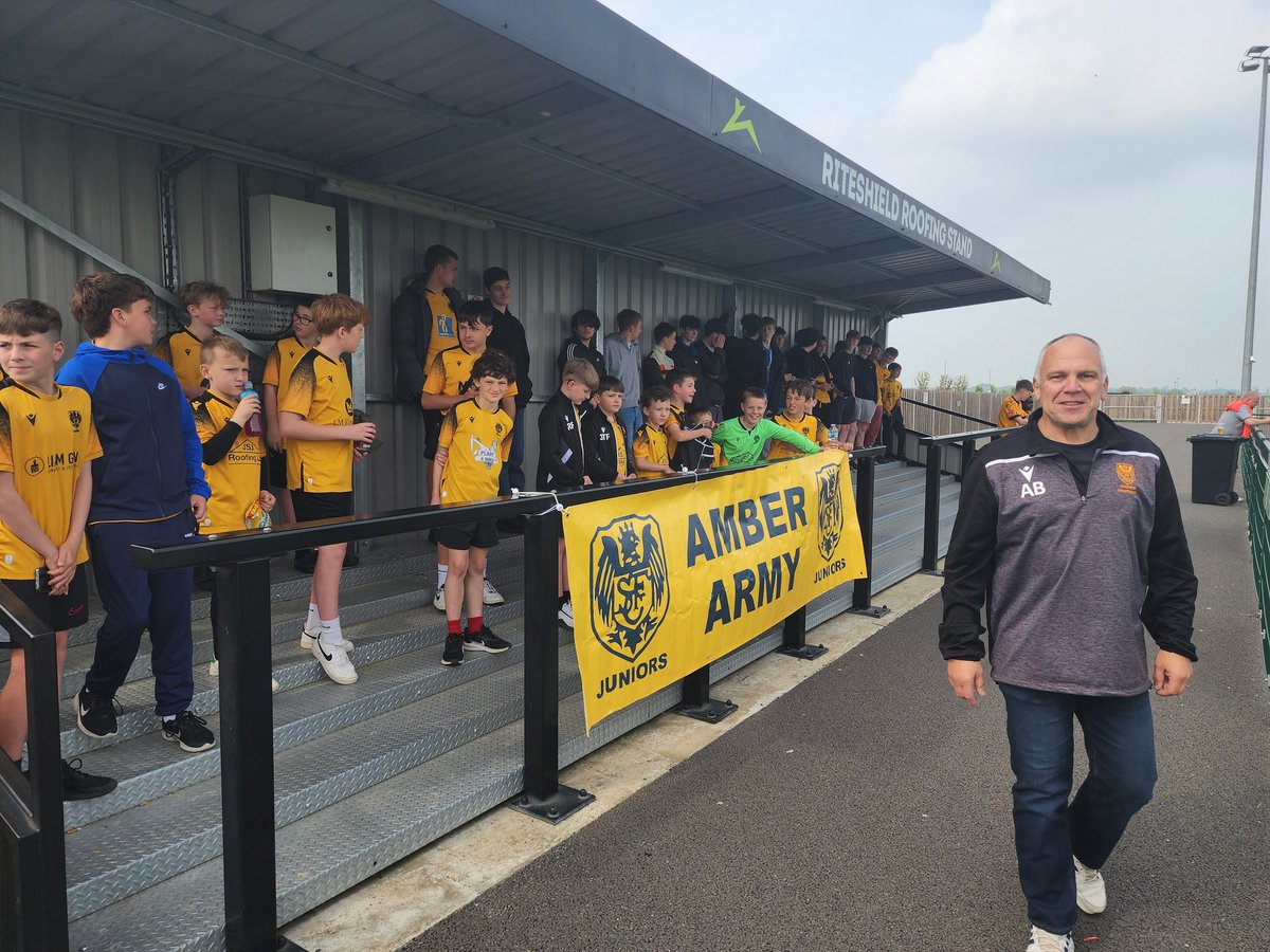 Junior Amber army at Stotfold FC. Loads more arriving to give Paul Donnelly at great send off at his last home game in charge.