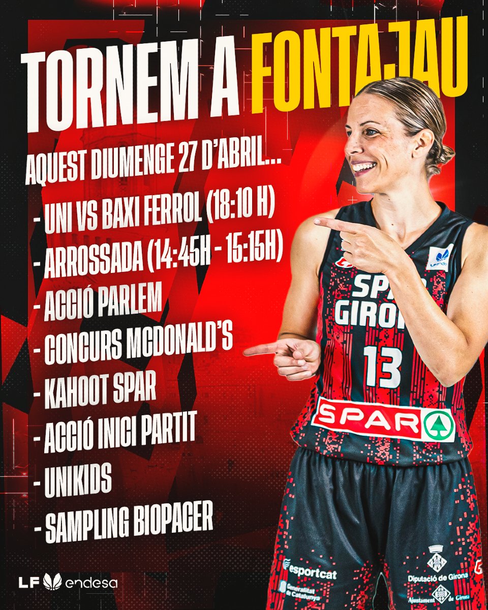 Demà tornem a 𝗙𝗼𝗻𝘁𝗮𝗷𝗮𝘂!🔥

🎟️ Entrades disponibles a bit.ly/3mogpQh