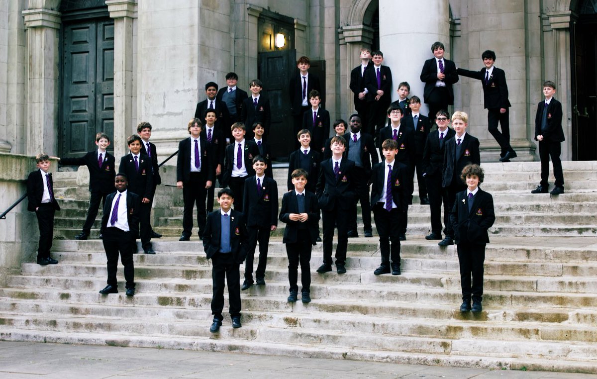 The Schola boys at Smith Square Hall last night.