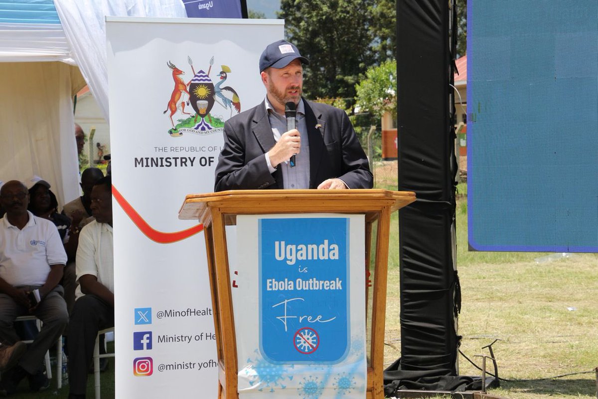 U.S. Mission Uganda (@usmissionuganda) on Twitter photo “I was pleased to join Minister of Health Aceng in declaring the end of the 2025 Ebola outbreak in Uganda today. The 🇺🇸 is proud to have had more than 75 U.S. government experts work shoulder to shoulder with <a href="/MinofHealthUG/">Ministry of Health- Uganda</a> since the first day of the outbreak, share “I was pleased to join Minister of Health Aceng in declaring the end of the 2025 Ebola outbreak in Uganda today. The 🇺🇸 is proud to have had more than 75 U.S. government experts work shoulder to shoulder with <a href="/MinofHealthUG/">Ministry of Health- Uganda</a> since the first day of the outbreak, share