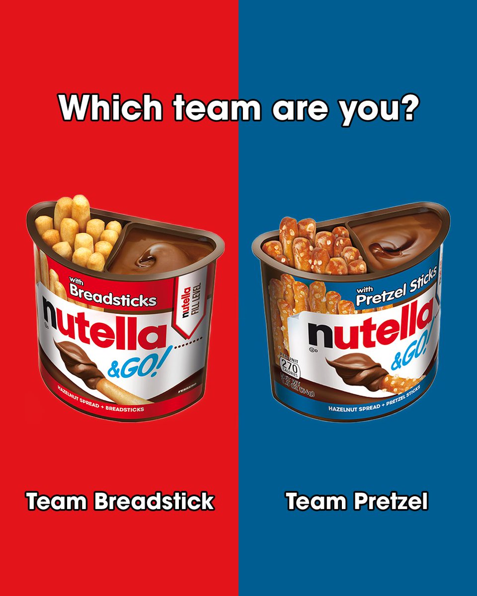 This National Pretzel day, we need answers. Are you Team 🥨 or Team 🥖? Let us know in the comments, we don’t judge! #Nutella #NutellaLove #NationalPretzelDay