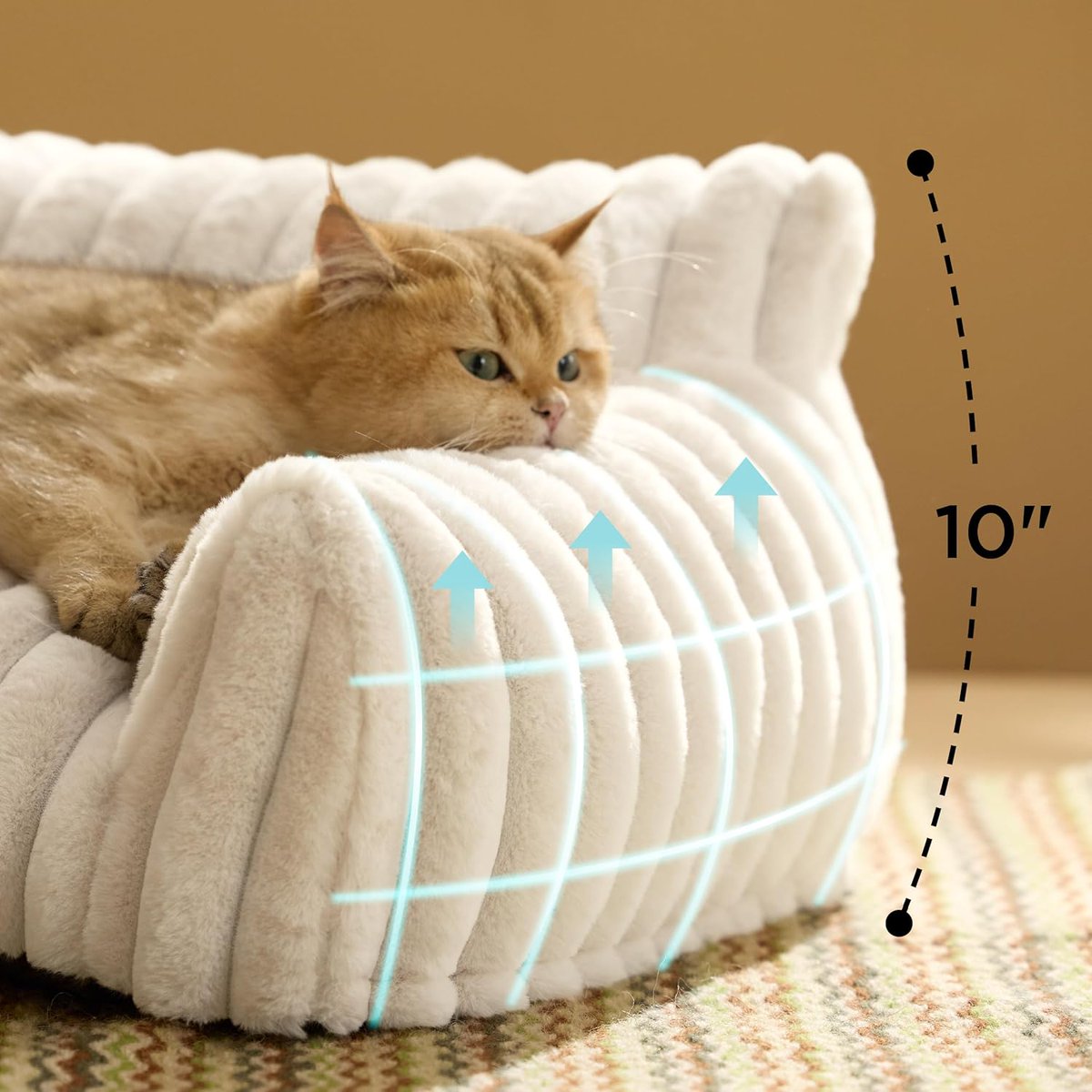 LabibTech2790's tweet image. Bedsure Cute Couch for Pets
Visit Now Amazon=amzn.to/44GYBGs
Does your pet get anxious? The Hoewina calming donut bed can help! Perfect for indoor cats, puppies, and small dog breeds. The raised edges provide a sense of security, helping to reduce anxiety and promote