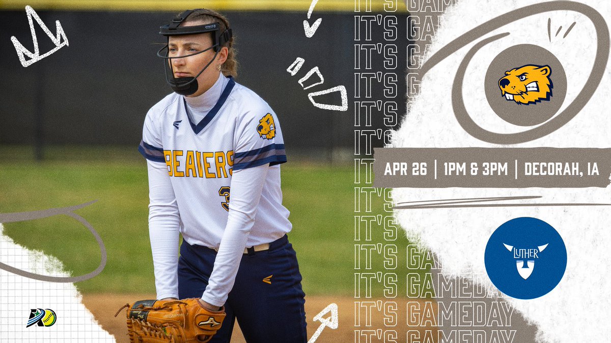 🥎IT’S GAME DAY🥎
📍 Decorah, IA
🆚 Luther College
⏰ 1pm &amp; 3pm
📺 team1sports.com/luthernorse/