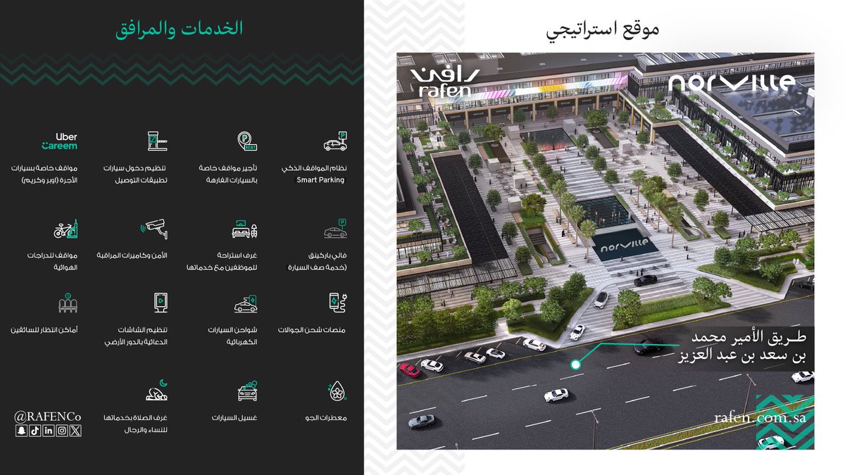 كل ما تحتاجه لنجاح أعمالك في نورفل
استمتع بموقع استراتيجي في الرياض، مع مرافق متكاملة تدعم جميع احتياجاتك التجارية والمهنية. اكتشف نورفل الآن!
 #نورفل #فرص_التجارة