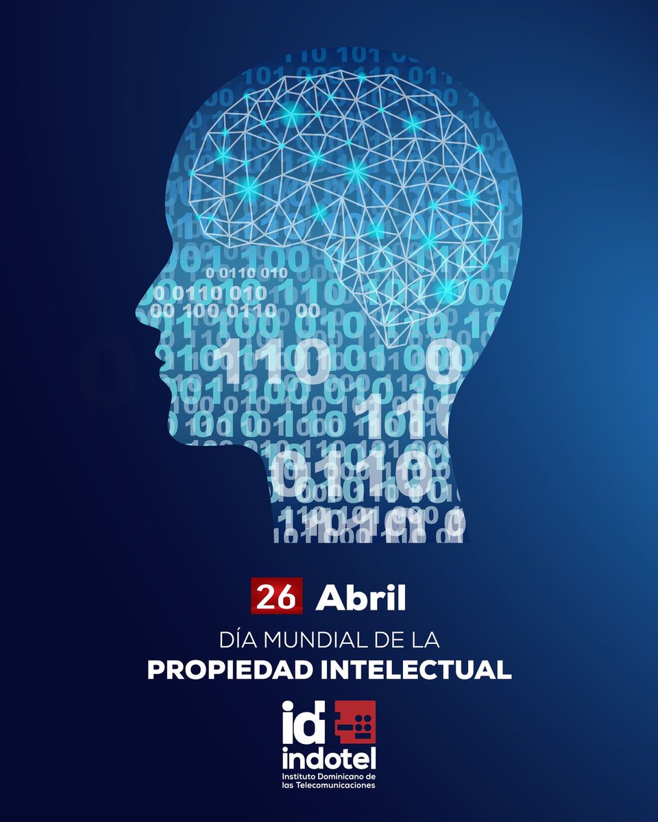Hoy celebramos el Día Mundial de la Propiedad Intelectual.

Desde el INDOTEL reafirmamos nuestro compromiso con la promoción y protección de los derechos de autor y la innovación en la República Dominicana.

🌟¡Valorarla es apoyar el progreso del país!

 #INDOTELRD #InnovaciónRD