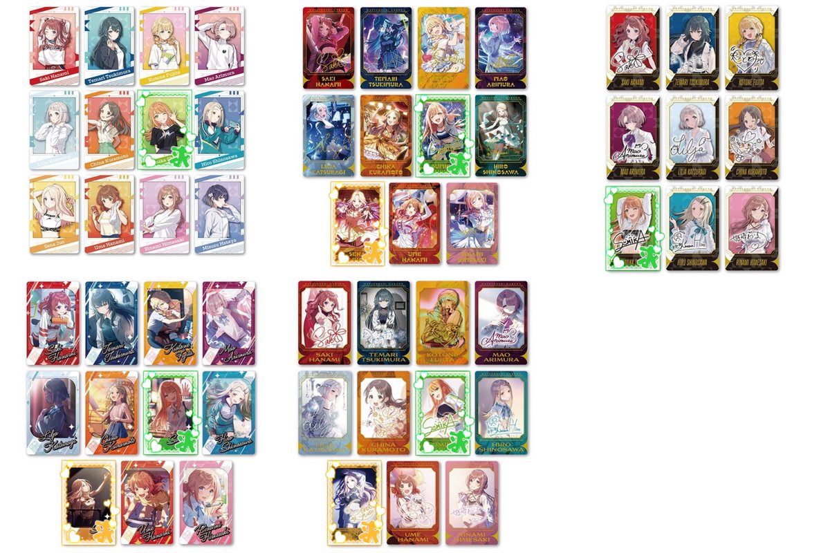 Pu___san___3's tweet photo. 【交換】 学マス スナマイ スナップマイド

譲：画像参照
　　(ことね、麻央、リーリヤ、莉波、花海姉妹)

求：画像2(清夏＞星南)

・郵送のみ1〜可
・同レア同士の交換優先

よろしくお願いします。 https://t.co/ZWHoMo9T5S