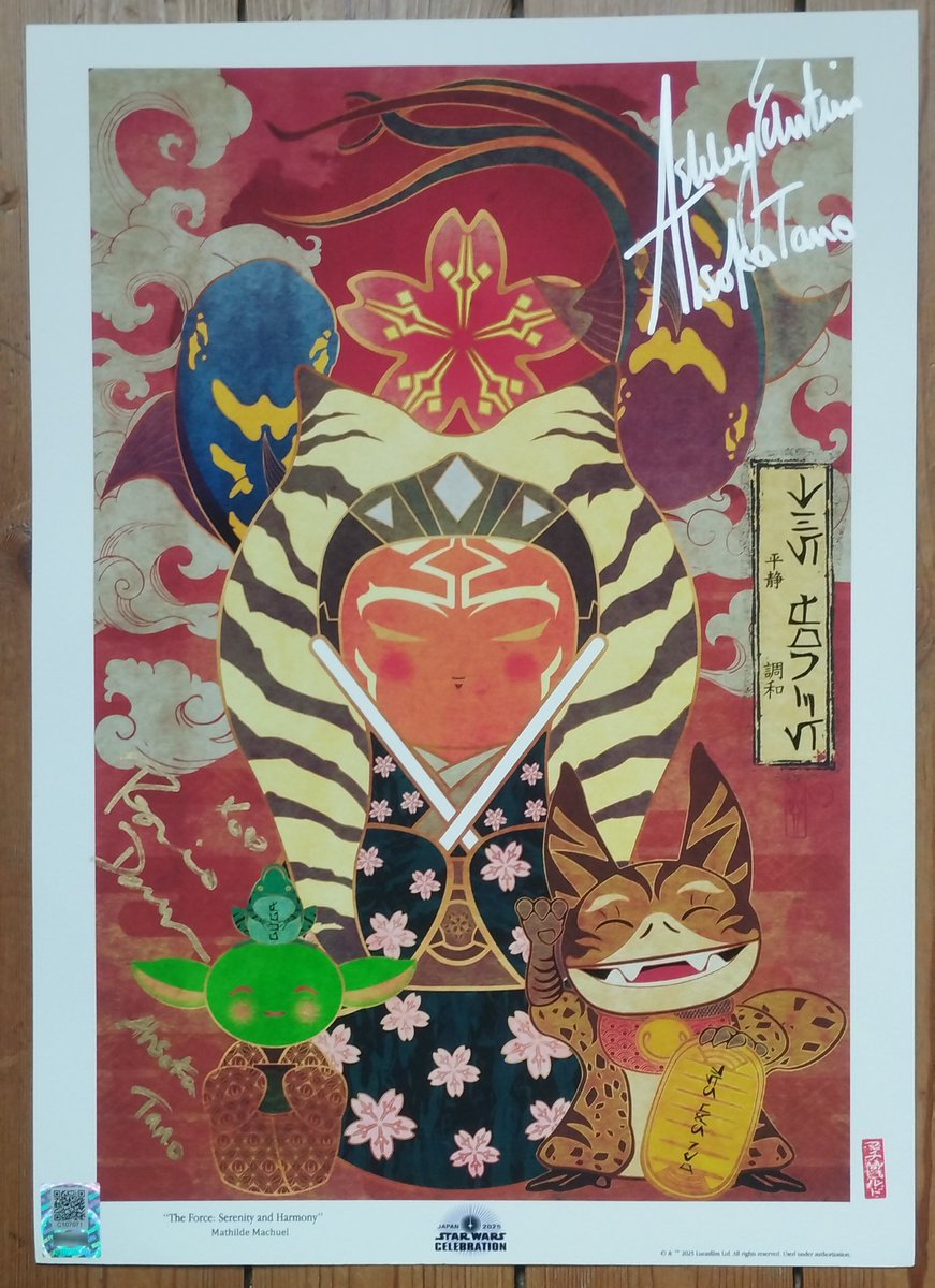 Mathildefrench's tweet image. Had an amazing time at SW Celebration! Thank you to everyone who visited my booth!
Loved seeing old friends, meeting new ones, and all the awesome creative SWAG!
Having my artwork signed by @HerUniverse  and @rosariodawson  was unforgettable!
#SWCJ2025 #SWCJコスプレ #ahsokatano