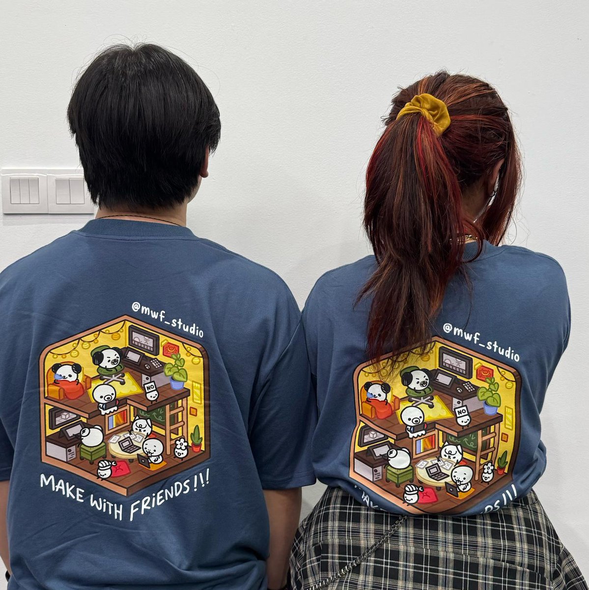 #makewithfriends made their grand return to <a href="/indiejam_my/">Indie Jam</a> #indiejam2025 this year - and this time, with brand new team shirts (ft art by <a href="/weii_out/">wei yin 🌈🌸</a>!) 

we got some inquiries about if the shirts would be for sale in the future - should we? if you're interested, comment below! 😎