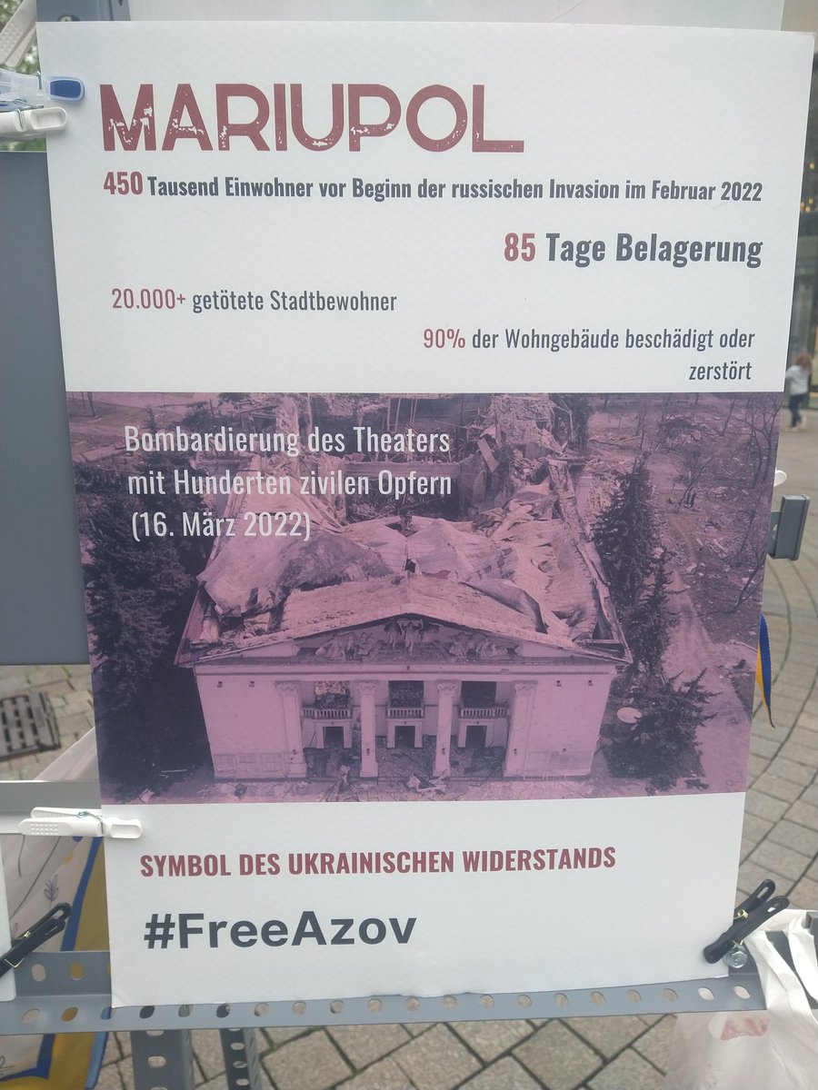 Mahnwache und Dokumentation der russischen Kriegsverbrechen in #Stuttgart.