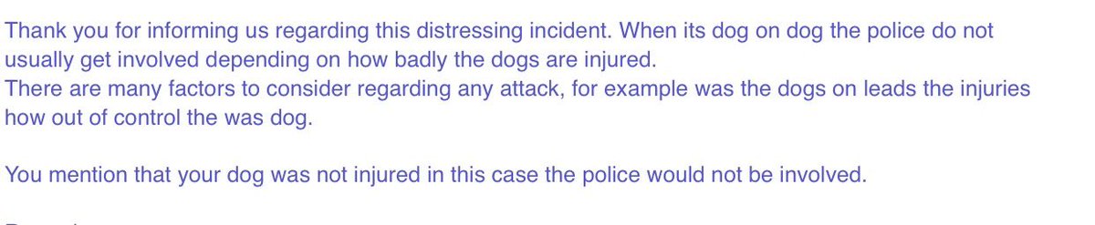 Richard Houghton (@richard040560) on Twitter photo A bull mastiff attacked our dog last week. When I learned via Facebook another dog was attacked by maybe the same bull mastiff, I reported our incident to <a href="/gmpolice/">Greater Manchester Police</a> Seems the attack dog has to maim or kill something/somebody before they’ll act #dangerousdog A bull mastiff attacked our dog last week. When I learned via Facebook another dog was attacked by maybe the same bull mastiff, I reported our incident to <a href="/gmpolice/">Greater Manchester Police</a> Seems the attack dog has to maim or kill something/somebody before they’ll act #dangerousdog