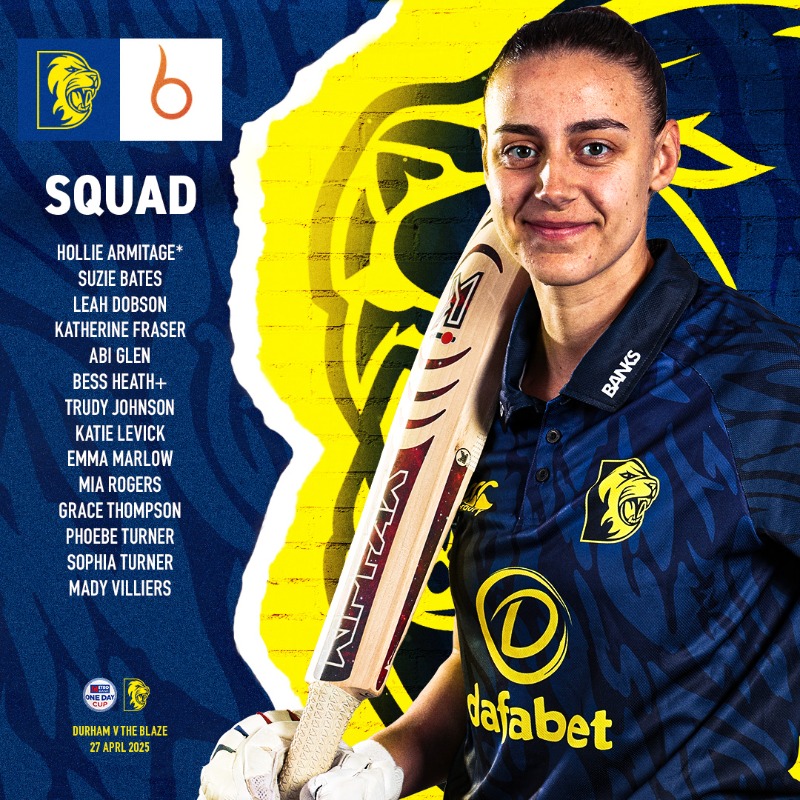 DurhamWomen_'s tweet photo. Looking to start with back-to-back wins. 💪

Danielle Hazell has named an unchanged 14-player squad for tomorrow's visit of  The Blaze.

#ForTheNorth