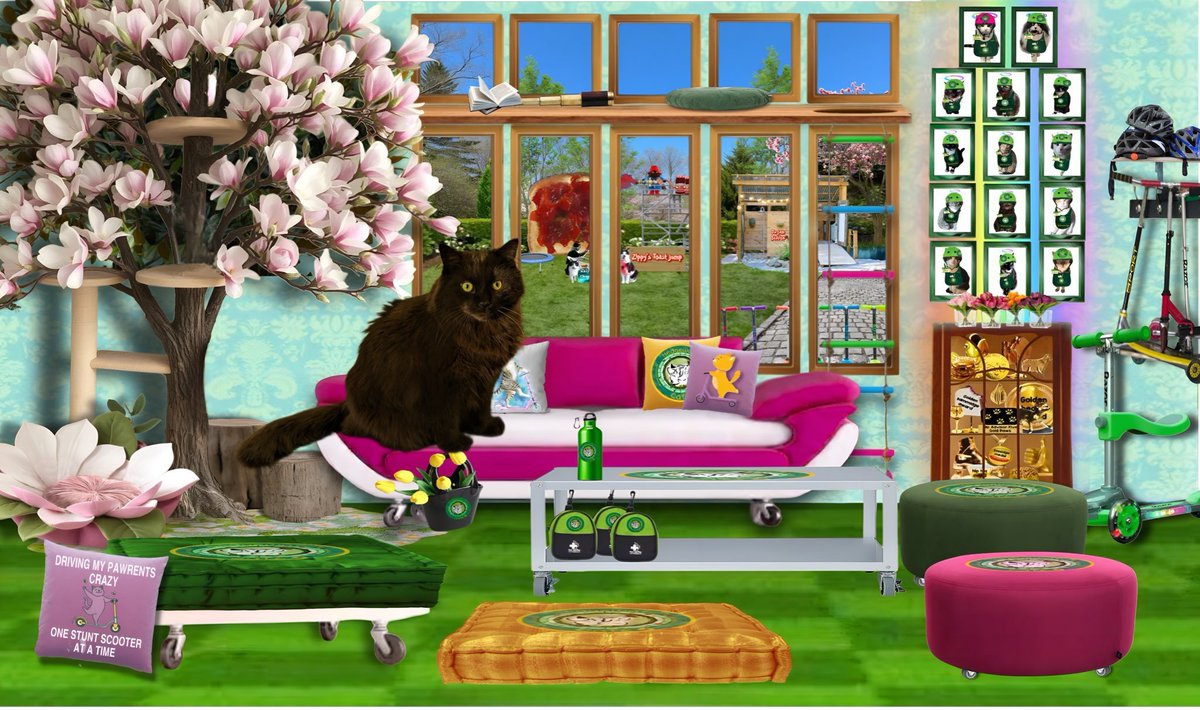 This couch is super comfy! I do have to try the jam jump later though! 😸 #HWCafe