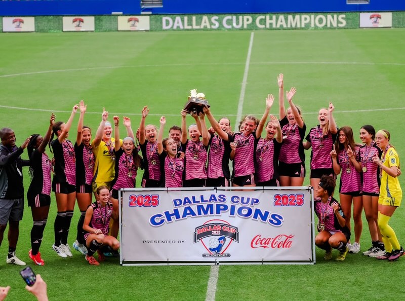 dani.chaump08 (@dchaump08) on Twitter photo What a grind winning <a href="/dallascup/">Dallas Cup ⚽️</a>! Six games tested us all. HUGE team effort. Fun to see teams from all over the world! I finished with 9 goals, 6 assists, blisters and very tired legs!
<a href="/StingECNL08/">Sting 08 Black ECNL</a> <a href="/UKWomensSoccer/">Kentucky Women's Soccer</a> <a href="/grtorres/">Guilherme Torres</a> <a href="/PrepSoccerTX/">Prep Soccer Texas</a> <a href="/Gosset41/">Brian Gosset</a> <a href="/LHGirlsSoccer/">Lake Highlands Girls Soccer</a> <a href="/ECNLgirls/">ECNL Girls</a> What a grind winning <a href="/dallascup/">Dallas Cup ⚽️</a>! Six games tested us all. HUGE team effort. Fun to see teams from all over the world! I finished with 9 goals, 6 assists, blisters and very tired legs!
<a href="/StingECNL08/">Sting 08 Black ECNL</a> <a href="/UKWomensSoccer/">Kentucky Women's Soccer</a> <a href="/grtorres/">Guilherme Torres</a> <a href="/PrepSoccerTX/">Prep Soccer Texas</a> <a href="/Gosset41/">Brian Gosset</a> <a href="/LHGirlsSoccer/">Lake Highlands Girls Soccer</a> <a href="/ECNLgirls/">ECNL Girls</a>