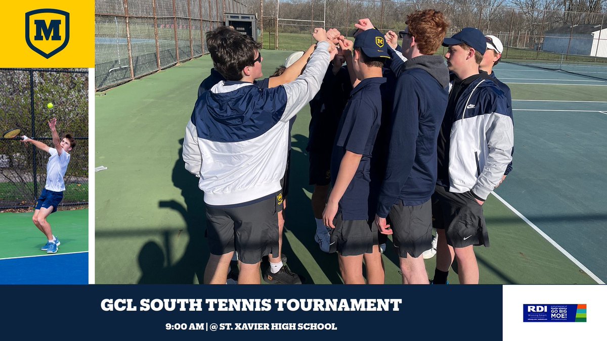Good luck to Moeller Tennis at this morning’s GCL South Tournament at St. Xavier.