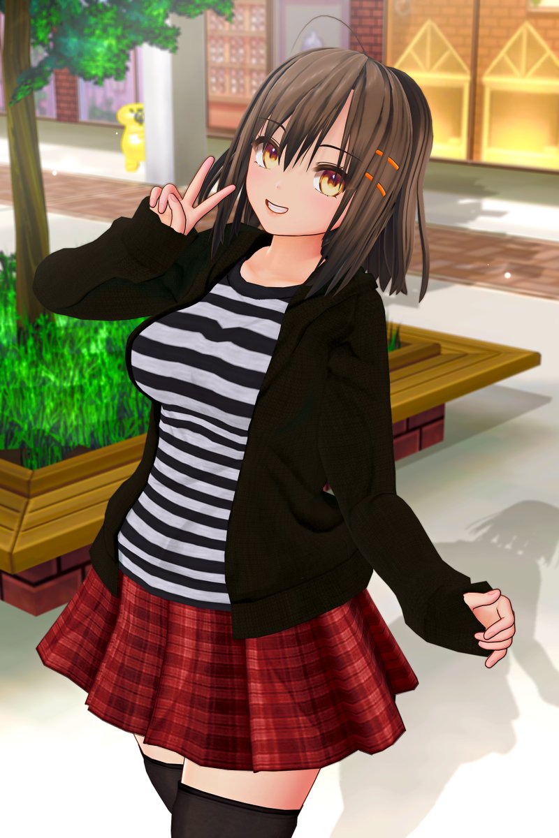 #cm3d版深夜の真剣エディット60分一本勝負
お題「金色　休日　ピース」
ひっさびさの撮影やったー
#COM3D2