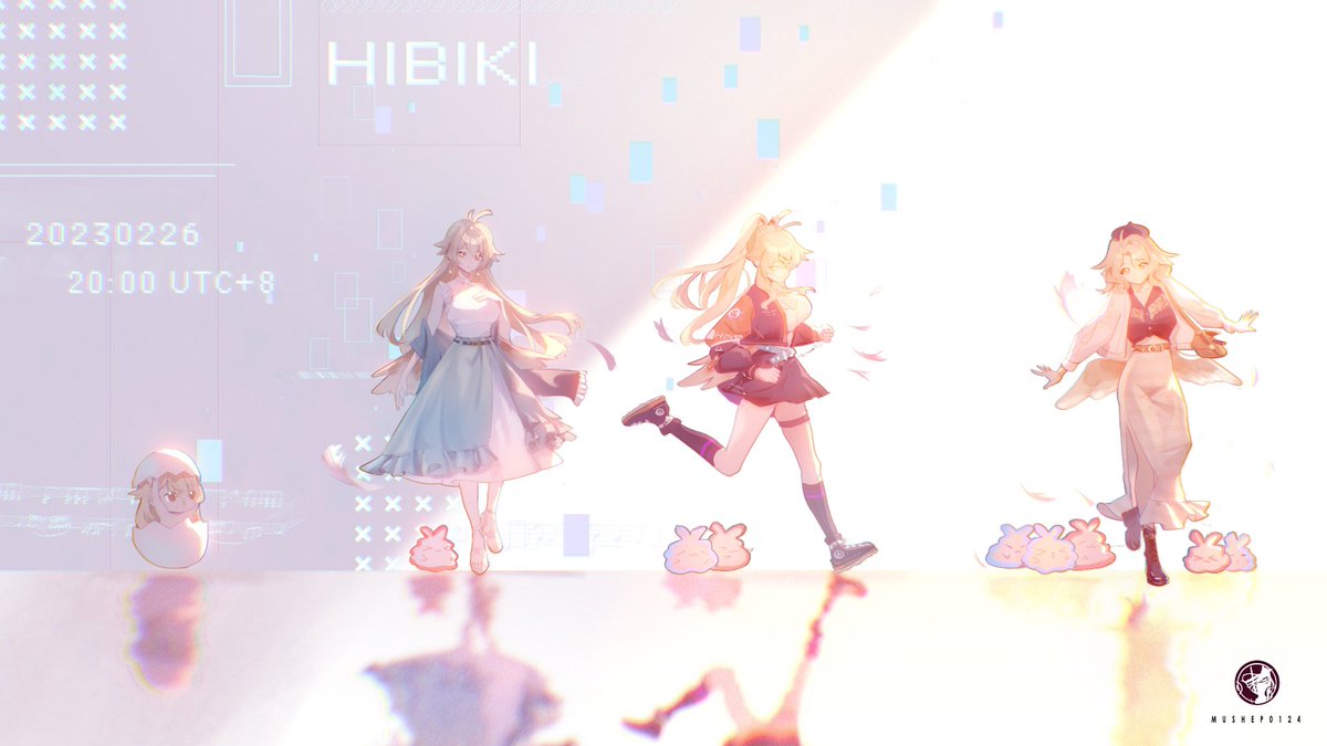 看著妳一路走來，從懵懂到成熟，每個努力的瞬間都閃著光。
這些和妳一起笑聲盈盈、淚光閃爍的時光，織成一幅名為回憶的溫柔畫軸，藏著每一次心跳的痕跡。

希望這場盛開在時光深處的告別，燦爛但不留遺憾

願我們的祝福能成為照亮妳前路的微光，滿載希望勇敢前行、飛向更遼闊的天空🪽
#HibikiPaint