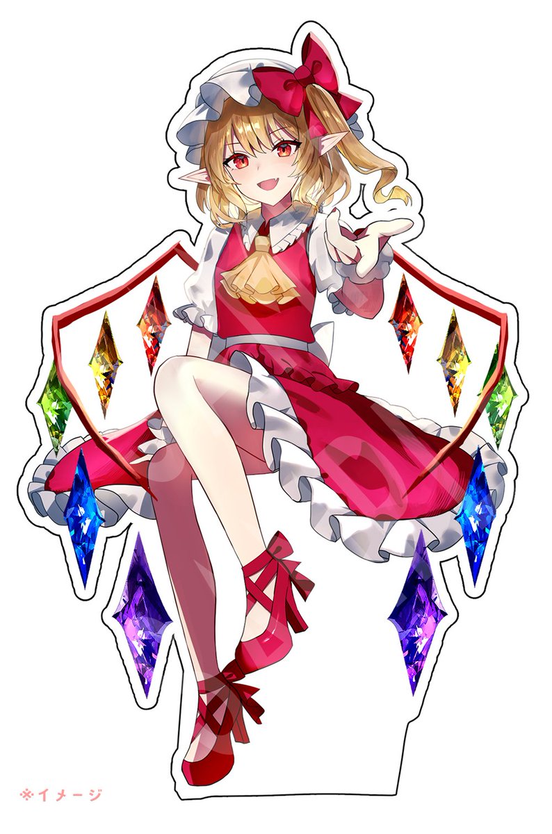 フランドール・スカーレット 「こんな感じのフランちゃんアクスタ出ます 」|咲崎さきp🦄🦛@春季例大祭え41abのイラスト