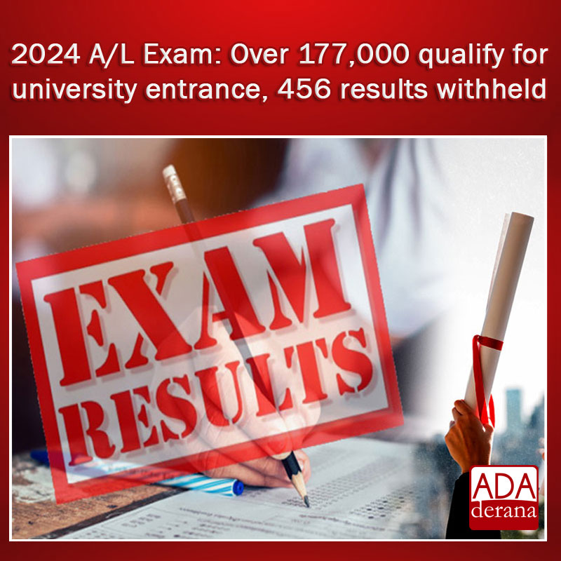 adaderana's tweet photo. 2024 A/L Exam: Over 177,000 qualify for university entrance

Read more: https://t.co/QNYJr1rVcX 

#lka #srilanka #adaderana #news #lanka #srilankanews #GCE #AdvancedLevel #exams #GCEAdvancedLevel #AdvancedLevelExam #ALExam #examinationsdepartment #alresults #2024AL #examresults #university