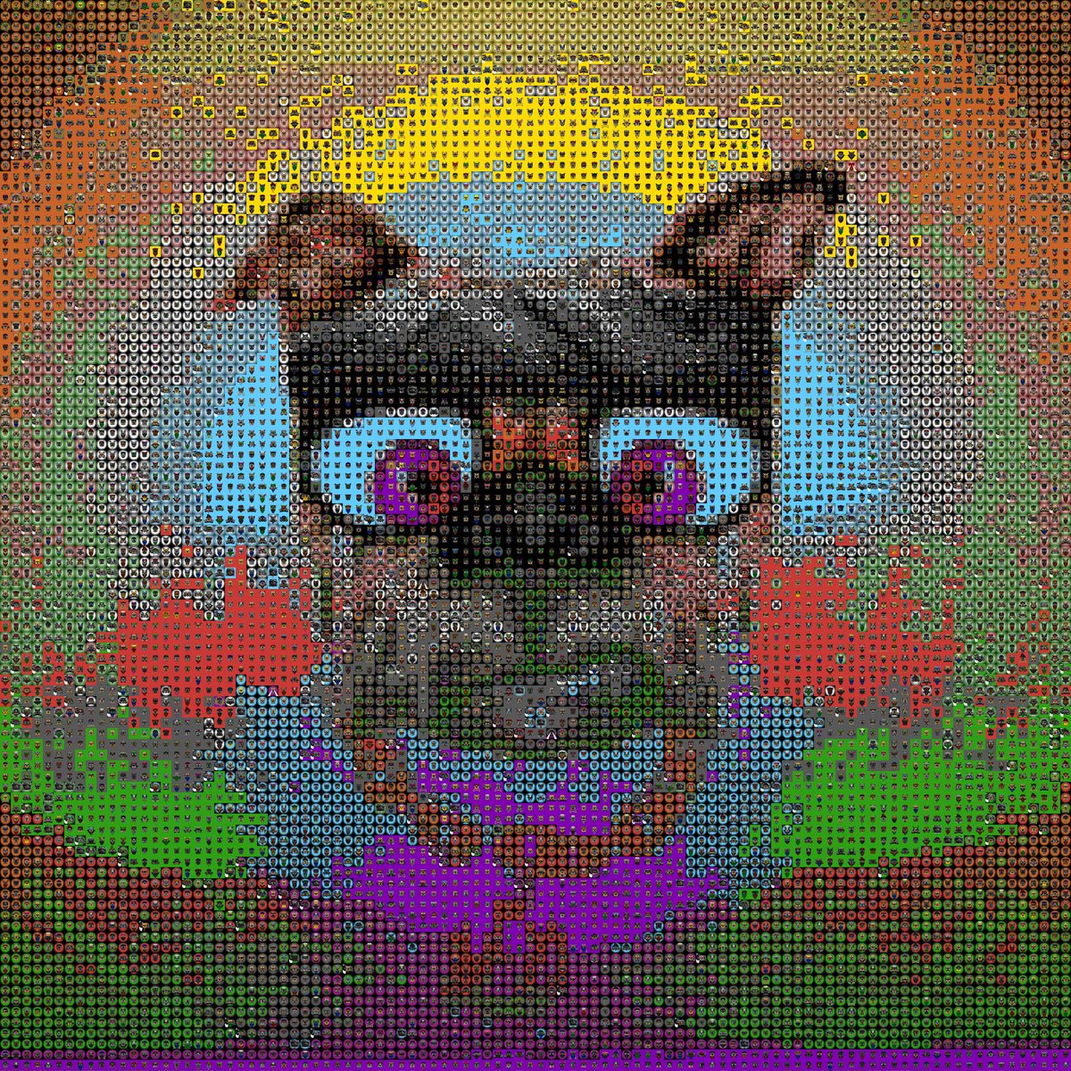 Built a program last night to build this photomosaic! All 10,000 DK9S are in this photo! Zoom in!
No duplicate dk9s in this photomosaic! 
doggy.market/nfts/dknine

We will be releasing a few more pups up for adoption later today on doggy market!
$doge #doginals #ordinals #nft