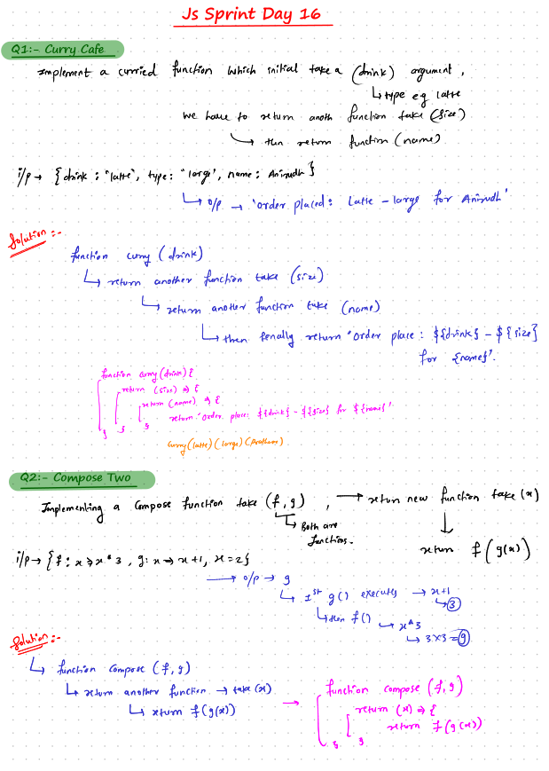 Prathamesh_532's tweet image. 🧩 Day 16 of 21-Day #JS Sprint #CodingHero by
@hiteshdotcom Sir
Topic: Functional Programming - Currying ()().. 🔥
☕ Curry Café
➕ Compose Two
➗ Infinite Curry Sum
🔀 Compose All
🎯 Dynamic Curry
#JavaScript #WebDev #CodingJourney #DevCommunity #ChaiCode #ChaiAurCode