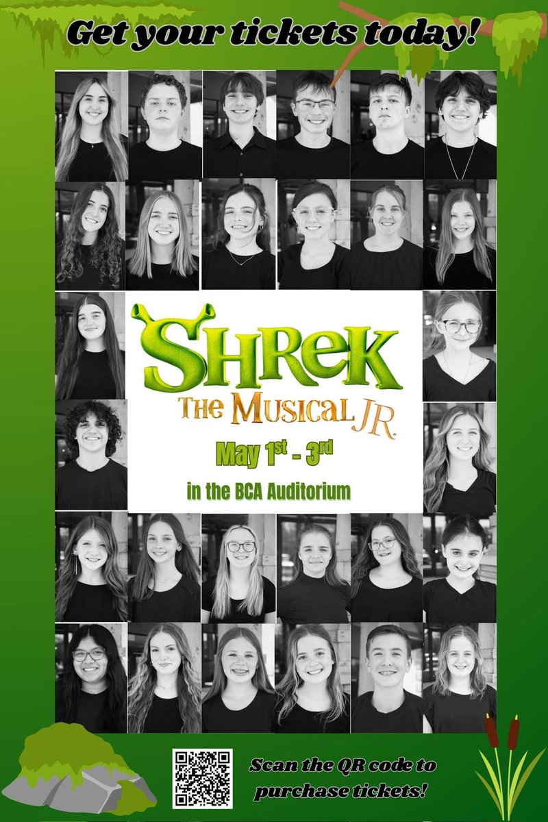 BCAknights's tweet image. It’s time to get your tickets for the Spring Musical, Shrek Jr. at BCA! Show dates are May 1 -3!

Be sure to purchase your tickets following the link below:
gofan.co/app/school/GA6…

#springmusical #bcafinearts #shrekjr