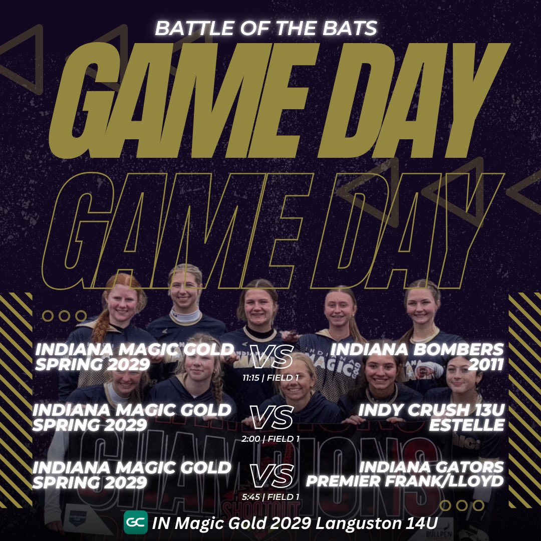 Indiana Magic Gold 2010 Langston (@img2010langston) on Twitter photo GAME DAY!! Our 2029 IMG is in Shelbyville, IN today at the Battle of the Bats!! Check them out and follow. <a href="/kastarr11/">kevin starr</a> <a href="/OliviaStarr2010/">Olivia Starr</a> <a href="/Ava_12_2029/">Ava Lapenta</a> <a href="/Delaney_05_2028/">Delaney Robinson</a> <a href="/ChloeJ_1011/">Chloe Junkersfeld</a> <a href="/MaddieC_2028/">Madison Campbell</a> <a href="/kiley2029/">Kiley Myers #15</a> <a href="/avery_3_2028/">Avery Langston</a> <a href="/GwenKlun2028/">Gwenavere “G” Klun (2028)</a> <a href="/KJ_Johnson55/">Kinley “KJ” Johnson</a> <a href="/PiperWhits37790/">Piper Whitson</a> <a href="/Sommer_Branigin/">Sommer Branigin</a> GAME DAY!! Our 2029 IMG is in Shelbyville, IN today at the Battle of the Bats!! Check them out and follow. <a href="/kastarr11/">kevin starr</a> <a href="/OliviaStarr2010/">Olivia Starr</a> <a href="/Ava_12_2029/">Ava Lapenta</a> <a href="/Delaney_05_2028/">Delaney Robinson</a> <a href="/ChloeJ_1011/">Chloe Junkersfeld</a> <a href="/MaddieC_2028/">Madison Campbell</a> <a href="/kiley2029/">Kiley Myers #15</a> <a href="/avery_3_2028/">Avery Langston</a> <a href="/GwenKlun2028/">Gwenavere “G” Klun (2028)</a> <a href="/KJ_Johnson55/">Kinley “KJ” Johnson</a> <a href="/PiperWhits37790/">Piper Whitson</a> <a href="/Sommer_Branigin/">Sommer Branigin</a>
