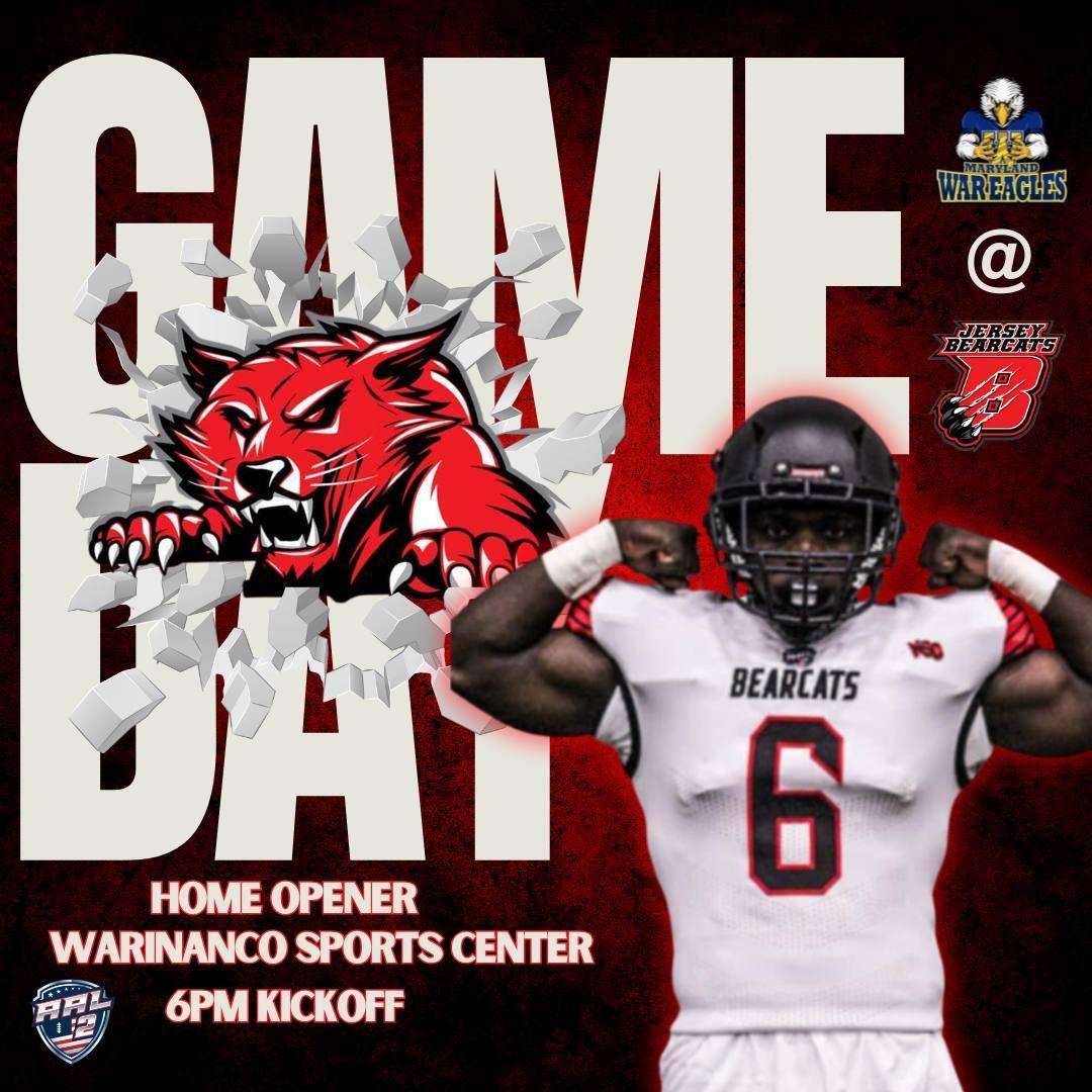 You know what time it is game day, baby!! 

Jersey Bearcats look to improve to 3-0 against @mdwareagles 

📍 warinanco Sports Center
🏈 kick-off 6 Pm 
 📺 live stream <a href="/PDFSportsNet/">PDF Sports Network</a>