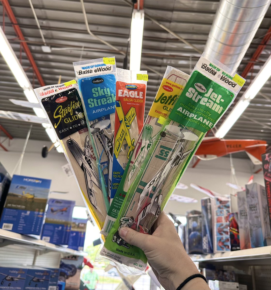 You don’t want to miss out on these Classic Guillows hand gliders! 🏁
Open today until 5pm.