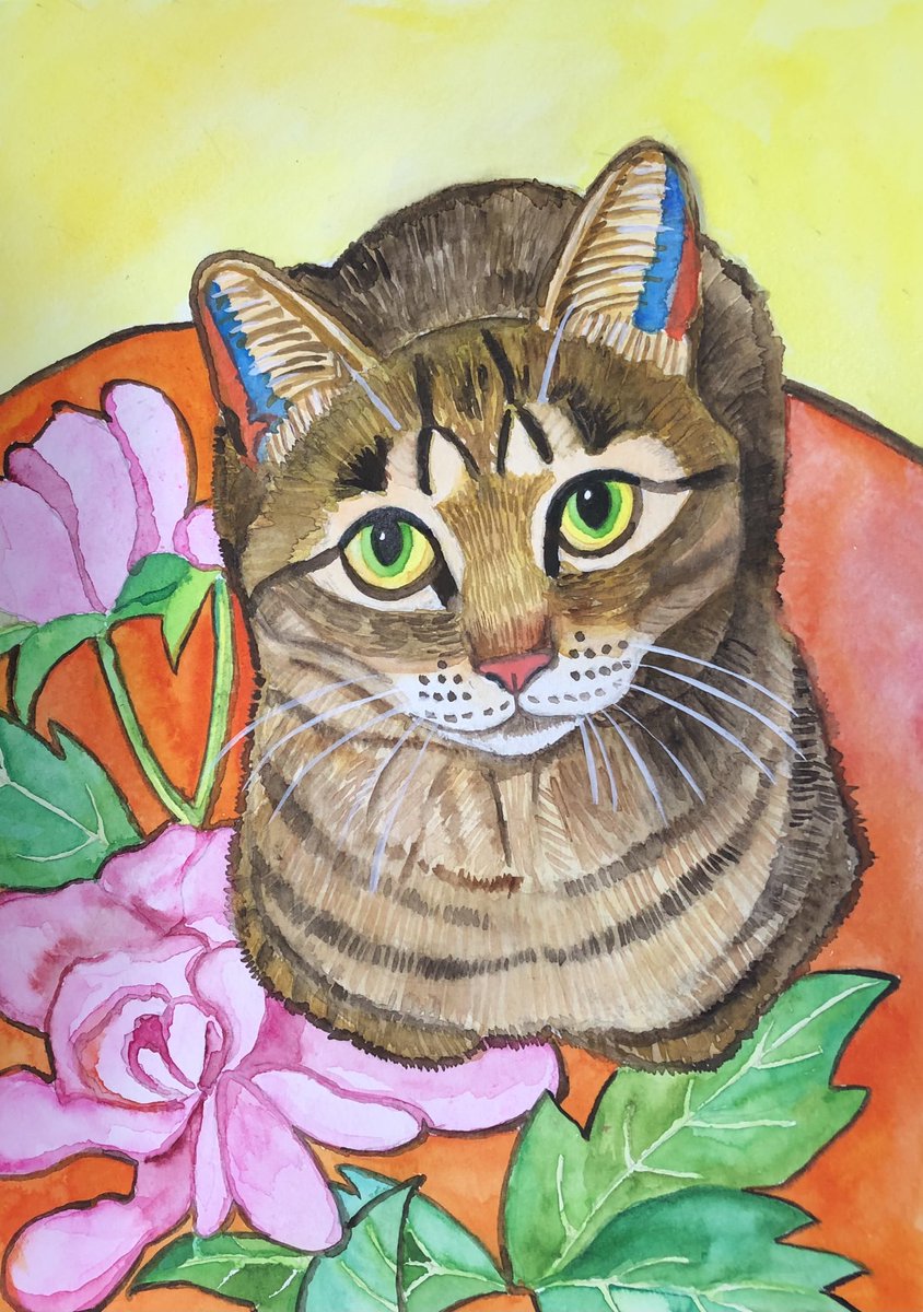 puputaro7's tweet image. 猫の絵を描きました