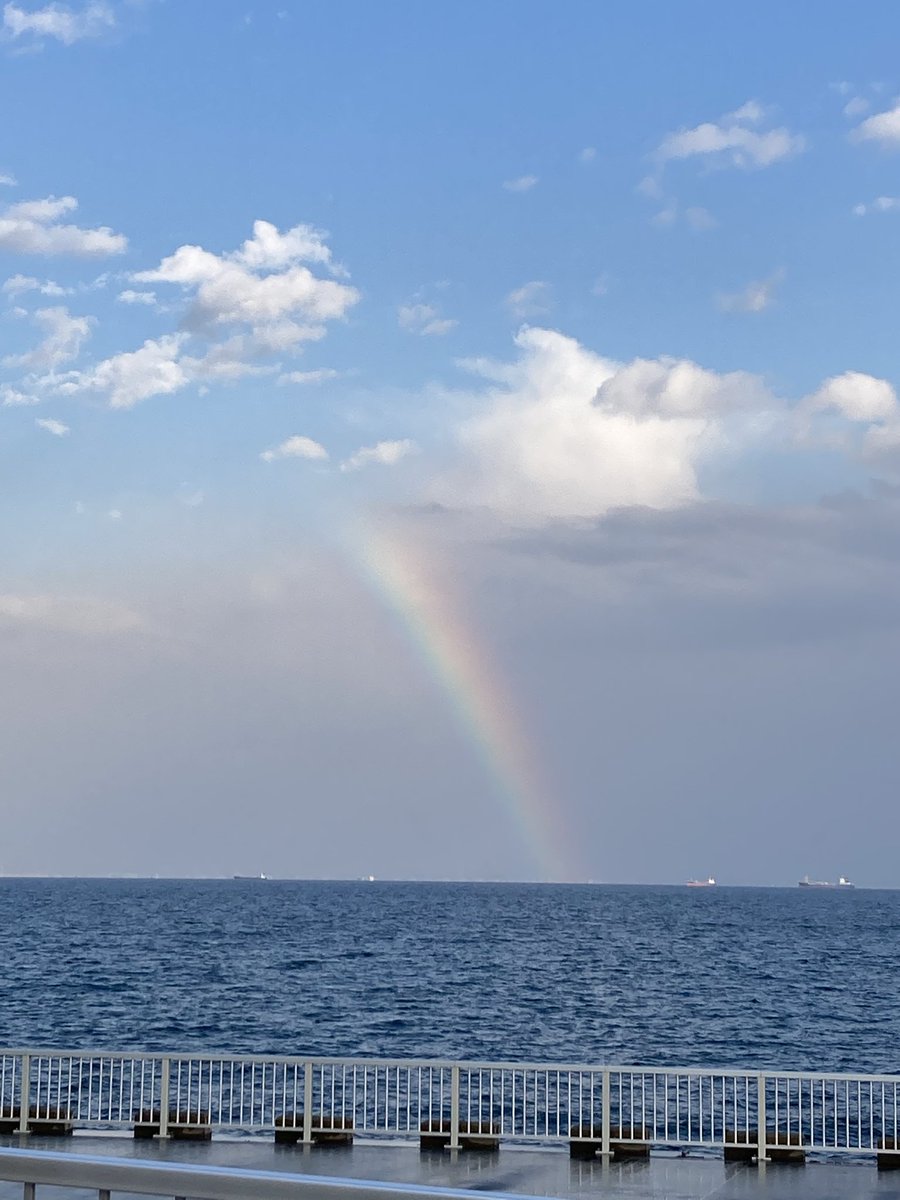 虹の根元を見られました！