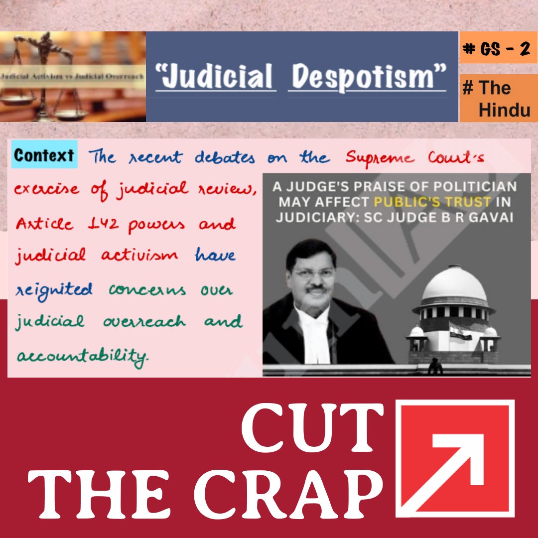 ForumIAS's tweet photo. To download cut the crap
https://t.co/Ha1eVjmQkK

Under the 'Cut the Crap' initiative by Forum IAS, we aim to simplify and analyse 'The Hindu editorials' for UPSC aspirants.

#Forumias #iasmotivation #upscprelims #upscexam #judicial #despotism #supremecourt https://t.co/ESC0iPgvfG