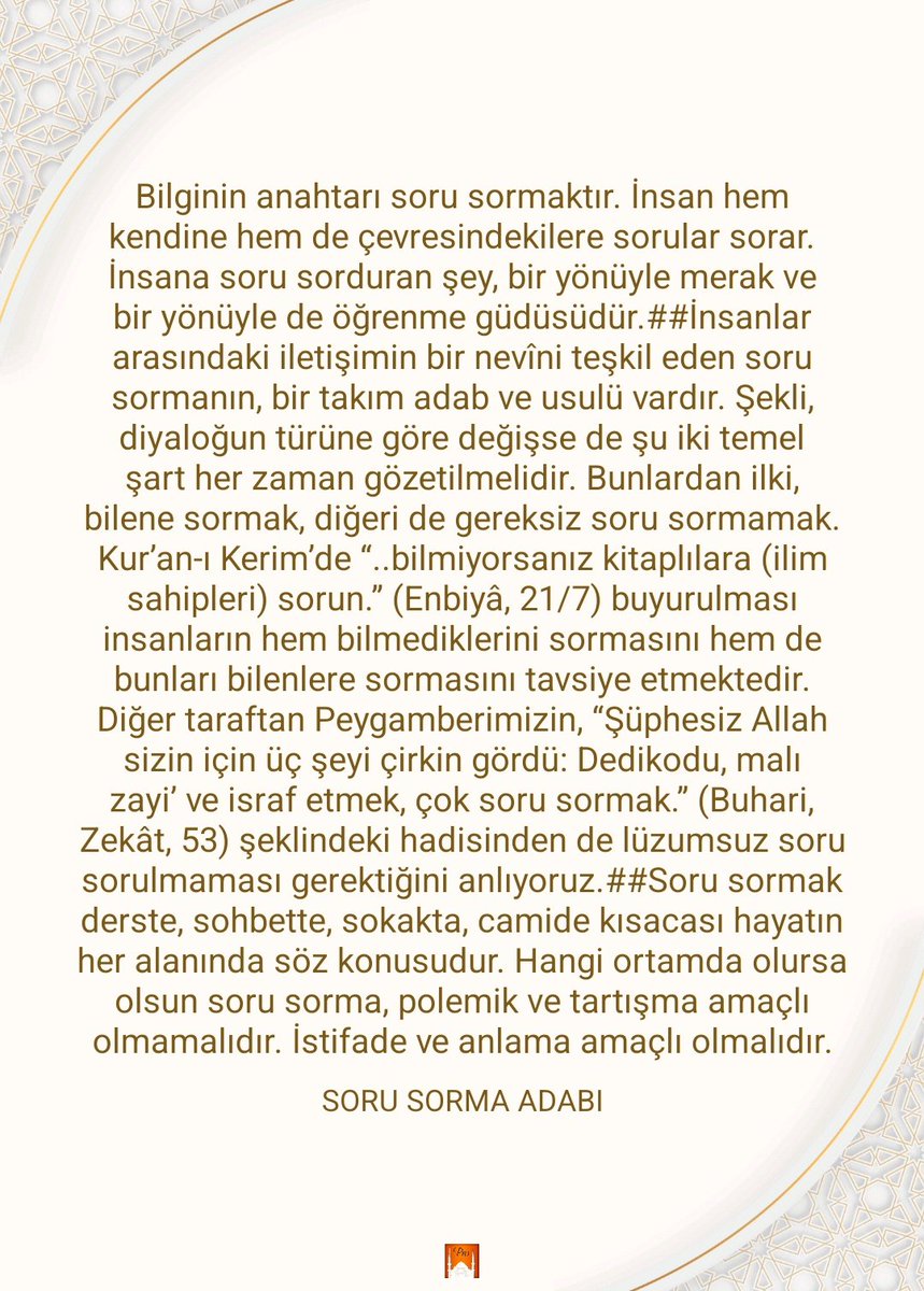 10 kere düşün 1 soru sor!