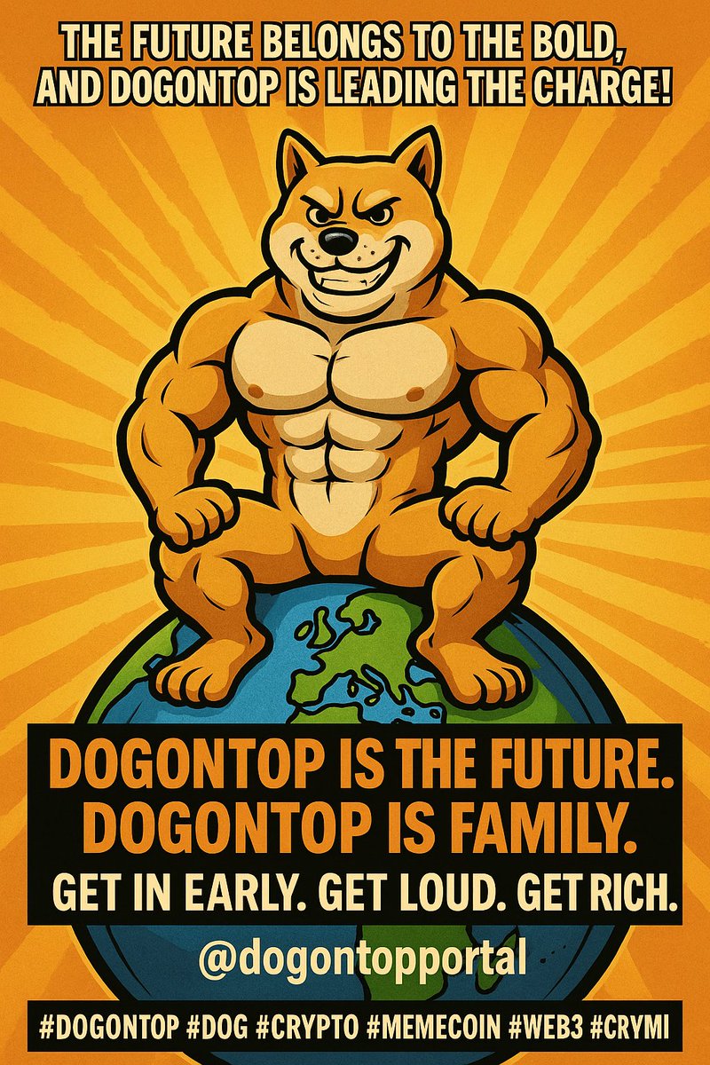 TeriusFash's tweet photo. DogOnTop is the future, and the future waits for no one.
This is the rise of a new legend, powered by loyalty, strength, and belief.
If you're reading this, you're early.
Don't watch history happen — be part of it.
DogOnTop to the world!
#DogOnTop #Crypto #MemeCoin #DOG https://t.co/f7kM3JUJBf