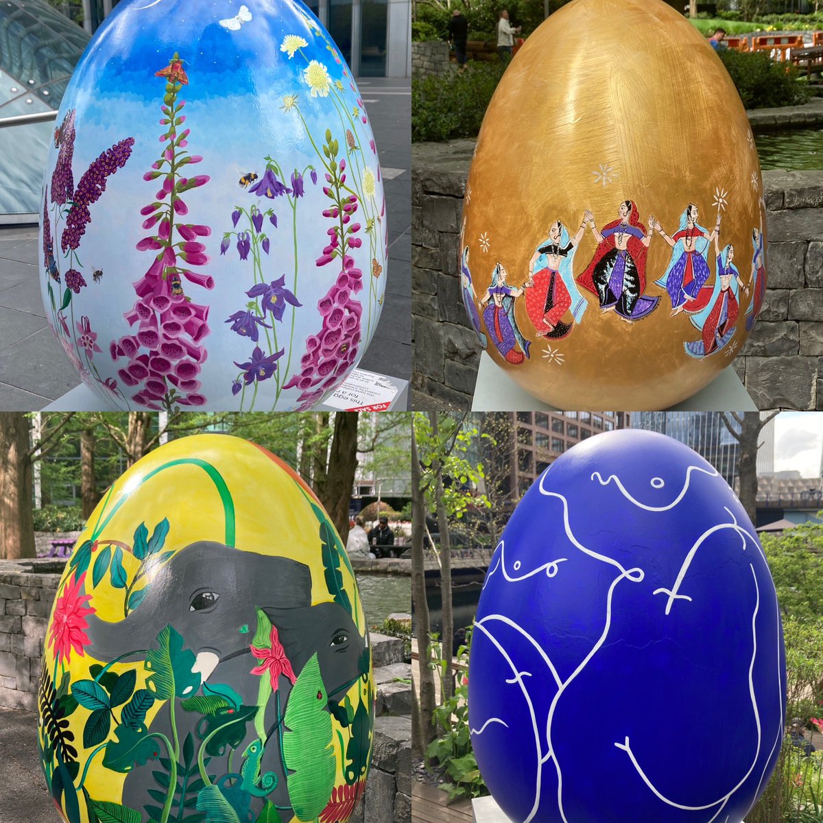 SueCConsultancy's tweet photo. Great at Eastertide to take in the Easter Egg Trail at Canary Wharf, part of the wider London Trail. Some interesting ‘ eggs’ +as always the Wharf is great to visit-Trail is on til 27th so just time to fit in!More on insta
https://t.co/oPH34b18Ia

#easter #art #eggs #canarywharf https://t.co/ZmN6kgBDjK