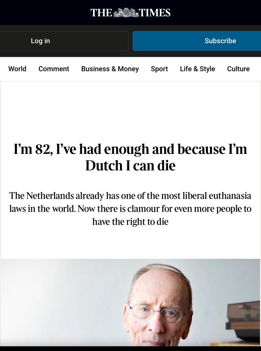 Philip Nitschke (@philipnitschke) on Twitter photo ..misrepresentation of Dutch medicalised assisted dying by <a href="/thetimes/">The Times and The Sunday Times</a> .. you don’t get help to die because you’re 82 and ‘had enough’ or because you’re Dutch, you ONLY get help to die if you can convince a Dutch doctor that you’re sick enough to be eligible thetimes.com/world/europe/a… ..misrepresentation of Dutch medicalised assisted dying by <a href="/thetimes/">The Times and The Sunday Times</a> .. you don’t get help to die because you’re 82 and ‘had enough’ or because you’re Dutch, you ONLY get help to die if you can convince a Dutch doctor that you’re sick enough to be eligible thetimes.com/world/europe/a…