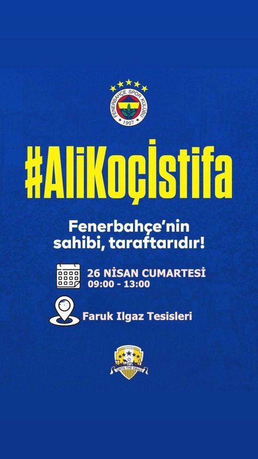 Samet Yılmaz (@smt_ylmz_46) on Twitter photo #AliKocİstifa #Fenerbahçe #AliKocİstifa #Fenerbahçe