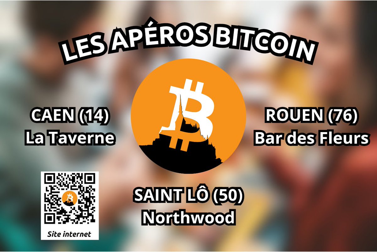 🚨 Les événements #Bitcoin de Mai en #Normandie 🚀

🔸 #Rouen : Meetup au Bar des Fleurs 🗓️ Mardi 6 à 19h avec la participation de <a href="/NathalieJanson1/">Nathalie Janson</a> qui nous parlera de Bitcoin comme protection contre les risques géopolitiques !

#BitcoinOnly #Normandie