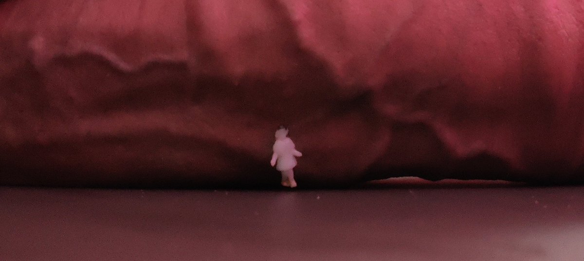 she sent this to her boyfriend to reassure him she's not out seeing her macro ex. 

"on my own, see? no hot giant guys here"