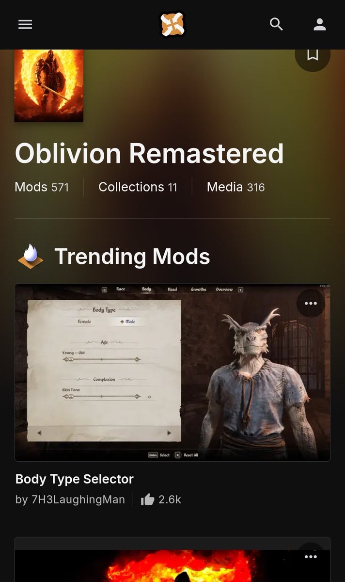>Nexus Mods ban mods that turn Type 1/2 back to male/female in Oblivion Remastered
>Massive shitstorm ensues
>People start boycotting Nexus, cancelling their premium and moving to other sites 
>Nexus caves in, allows the male/female mod
>It's now the #1 trending mod for Oblivion