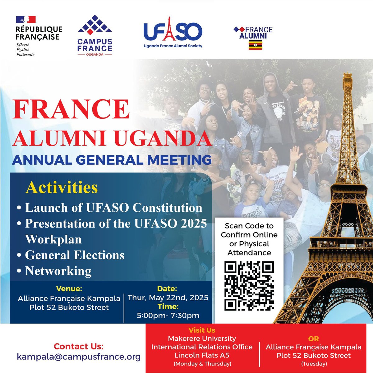 Priscilla Claire Lamwaka ( PLC) (@priscillalamwa2) on Twitter photo Dear Alumni, we have great news for you come May 22, let’s meet at <a href="/AFKampala/">Alliance Française Kampala</a> for our AGM, plus a lot more activities and networking sessions. Thanks <a href="/XavierSticker/">Xavier Sticker</a> <a href="/FrenchEmbassyUg/">France in Uganda 🇫🇷🇺🇬</a> <a href="/CampusFranceUg/">Campus France Uganda</a> for making this possible 💃💃💃💃<a href="/FranceAlumniUG/">Uganda France Alumni Society 🇺🇬🇫🇷</a> Dear Alumni, we have great news for you come May 22, let’s meet at <a href="/AFKampala/">Alliance Française Kampala</a> for our AGM, plus a lot more activities and networking sessions. Thanks <a href="/XavierSticker/">Xavier Sticker</a> <a href="/FrenchEmbassyUg/">France in Uganda 🇫🇷🇺🇬</a> <a href="/CampusFranceUg/">Campus France Uganda</a> for making this possible 💃💃💃💃<a href="/FranceAlumniUG/">Uganda France Alumni Society 🇺🇬🇫🇷</a>