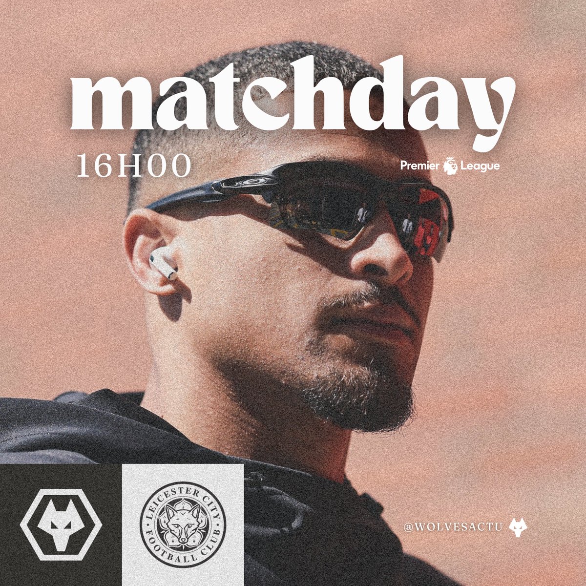 #Avant_Match ⤵️

📅 Journée 34 de Premier League
🆚 Leicester (19ème)

📺 Canal+ Live 9
⌚️ 16h00
🏟️ Molineux Stadium
👮 S. Barrott

❌ Chiwome, Gonzalez, Kalajdzic, Mosquera, Johnstone, Bellegarde (incertain), Hwang (incertain), Lima (incertain)

#MUNWOL | #WWFC | #Wolves