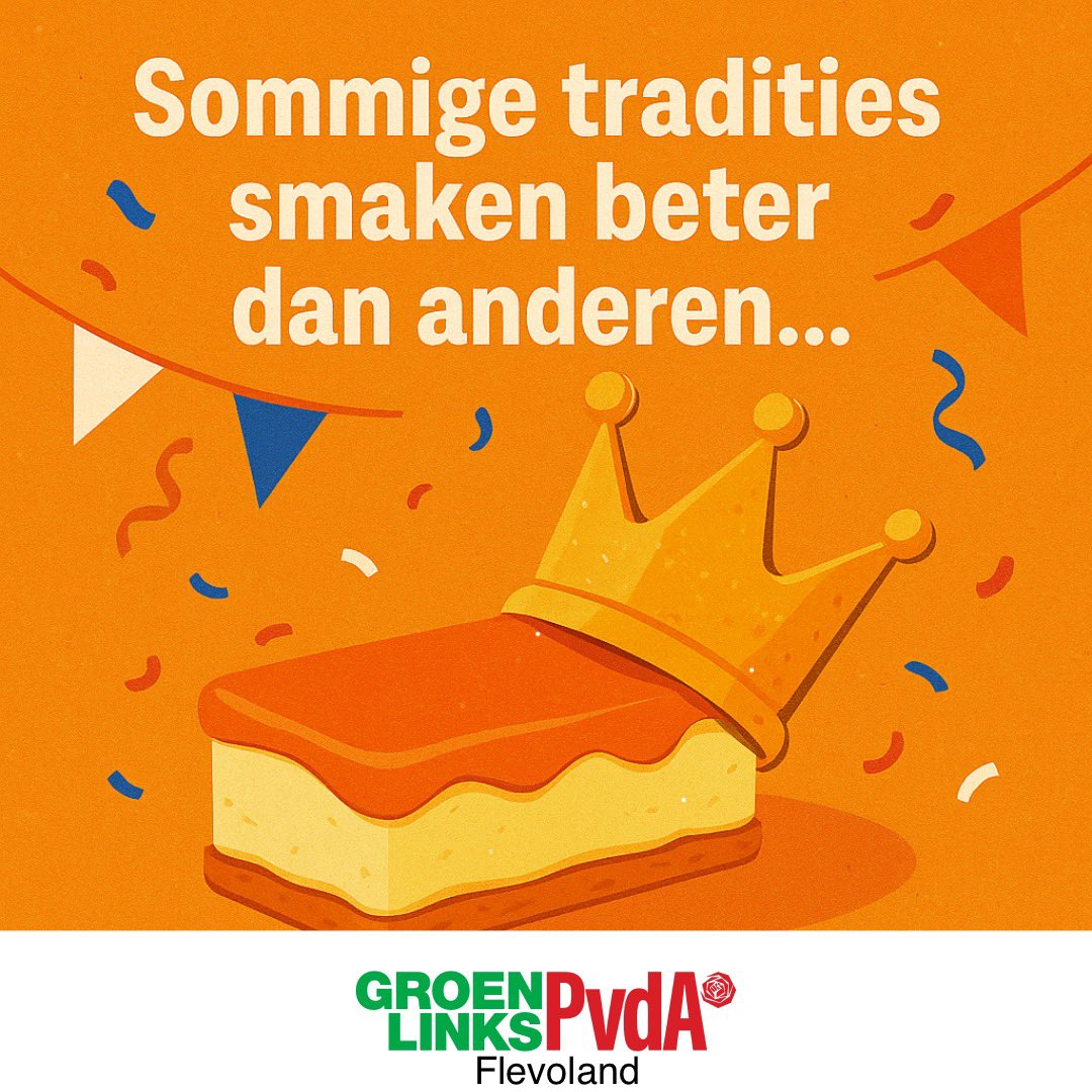 Fijne koningsdag!🎉 of zou het beter zijn zonder kroon? 👑 

Vandaag vieren we feest, maar laten we niet vergeten dat een echte democratie geen koninklijke kroon nodig heeft.❤️💚👑 
#koningsdag #democratie #GroenLinksPvdA