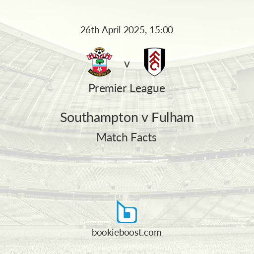 BookieBoostApp's tweet photo. ⚽ Southampton v Fulham Preview

⌚ Kick off 15:00

📊 Pre-match stats 👇

✏ https://t.co/TXJCa4SEVQ https://t.co/r8vqtGsBST