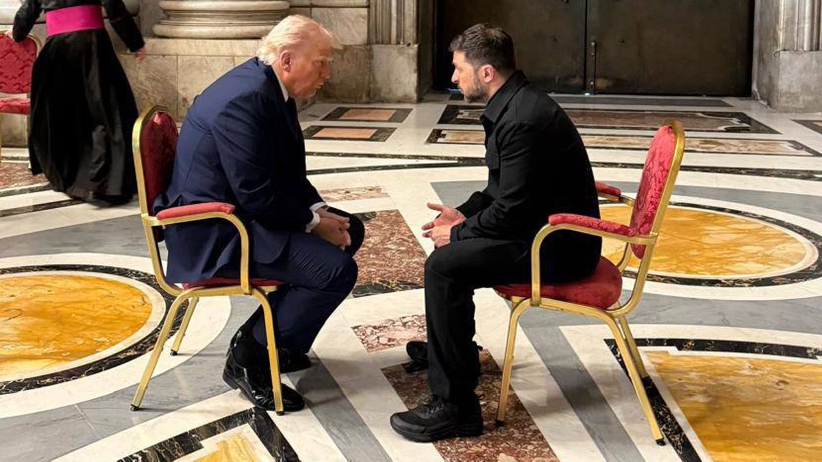 Trump met with Zelenskyy ahead of Pope's funeral.

Raise your hand if you stand with Zelensky ✋