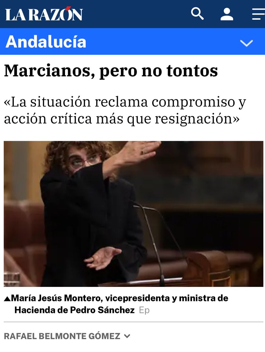 María Jesús Montero dijo que le parecerían marcianos los presidentes de las CC.AA que no aceptaran la quita de la deuda propuesta para satisfacer al independentismo catalán. Marcianos serán pero no tontos. De ello hablo en esta tribuna en <a href="/larazon_es/">La Razón</a>. larazon.es/andalucia/marc…