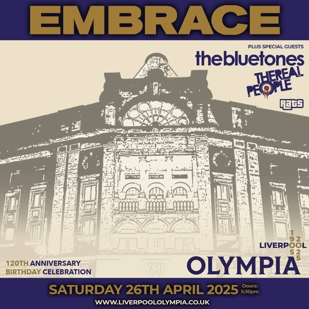 #TONIGHT
#TheRealPeople
<a href="/LpoolOlympia/">Liverpool Olympia</a> 
With <a href="/embrace/">Embrace</a>
See You Down the Front 
Limited Tickets Available liverpoololympia.co.uk/events/embrace…
