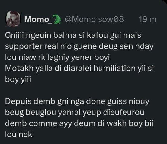 Talladiagne222's tweet photo. @ElhadjiKandji1 Je ne défends pas ses propos mais li mom on doit parler à tout le monde https://t.co/jkaygVVjS7